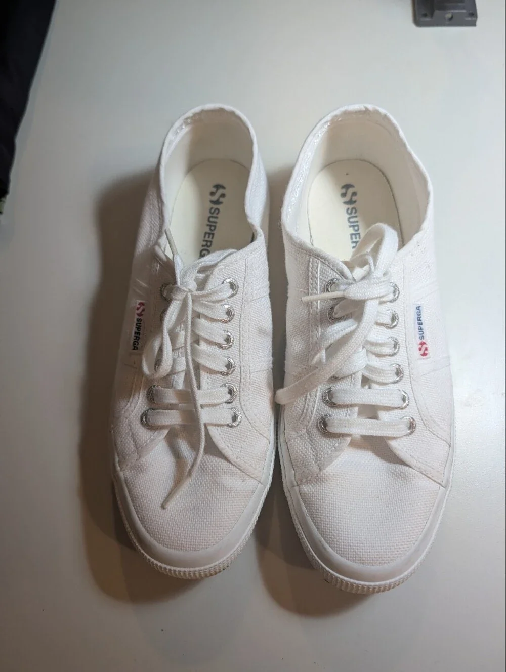 Superga 2750 Cotu Classic Woman's Size 10 White Low-Top Canvas Sneakers